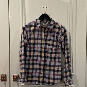 Royal Robbins Blue and Beige Plaid Button Down Shirt